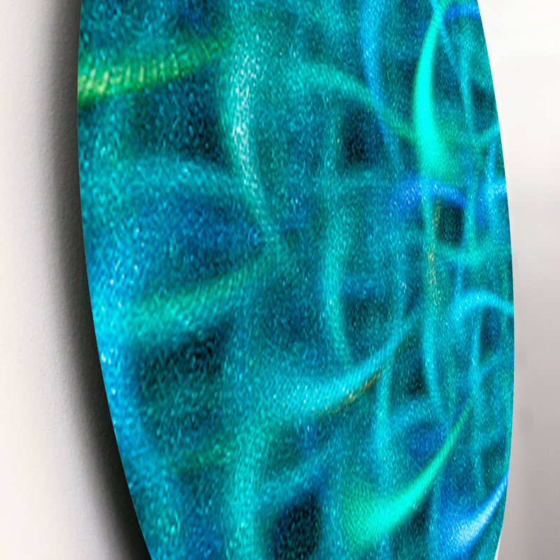 Abstract Wall Decor on Metal, Blue