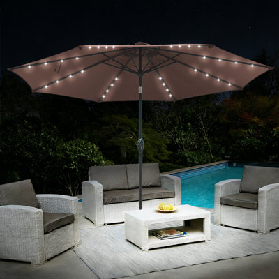10 ft Solar Patio Umbrellas with Lights