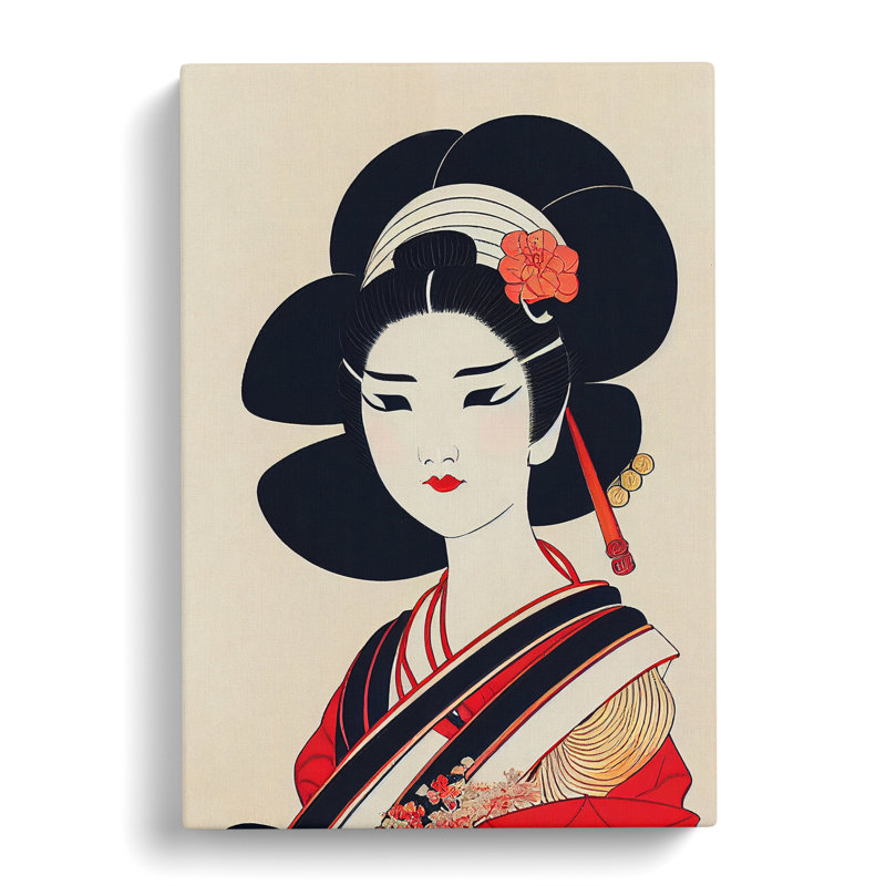 View Of A Geisha No.4 - Wrapped Canvas, 50cm H x 35cm W x 3cm D