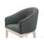 Ensemble de 2 fauteuils tonneau en tissu gris 23 po Neroli