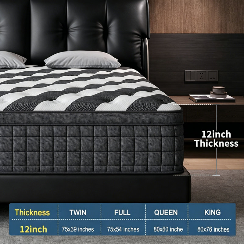 10''King Hybrid Memory Foam Mattress, King, 10"