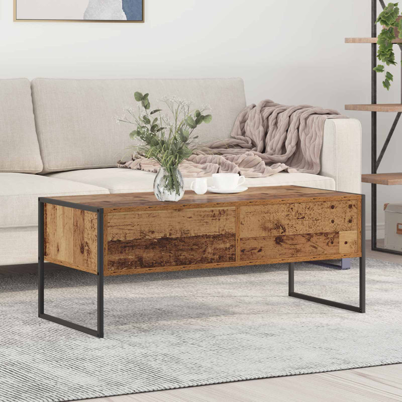 Coffee Table with Storage, Old Wood