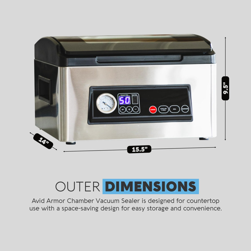 Avid Armor Ultra Series Stainless Steel Chamber Vacuum Sealer