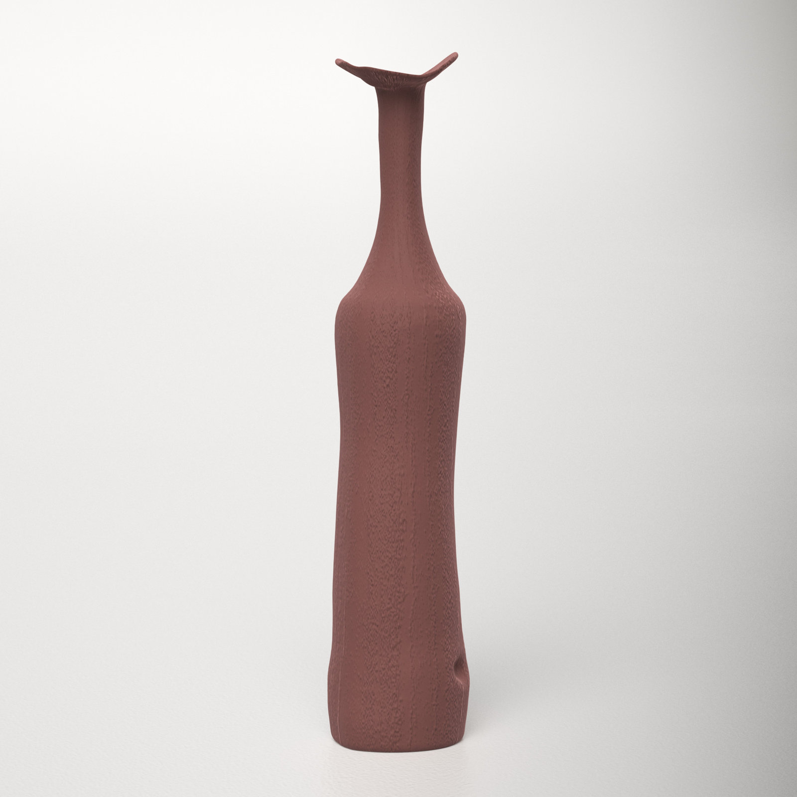 Paso Handmade Ceramic Table Vase, Brown, 18.5" H x 3.86" W x 3.86" D