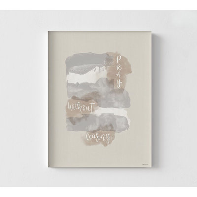 Priez sans cesser, 1 Thessalonians 5: 16-17, impression de signe biblique de ton de terre, impression encadrée d'aquarelle brune verset de la Bible,