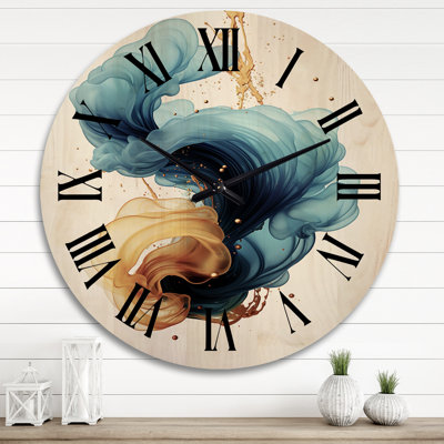Horloge murale en bois massif Mcclarrie