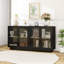 Cabinet imperméable pour le salon avec tablettes réglables - tablette et surface en acrylique noir