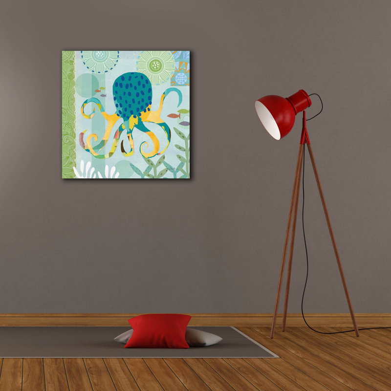 «Epic Graffiti» «Underwater World 2» par Farida Zaman, art mural sur toile, 26 po x 26 po, H 26 po x l 26 po