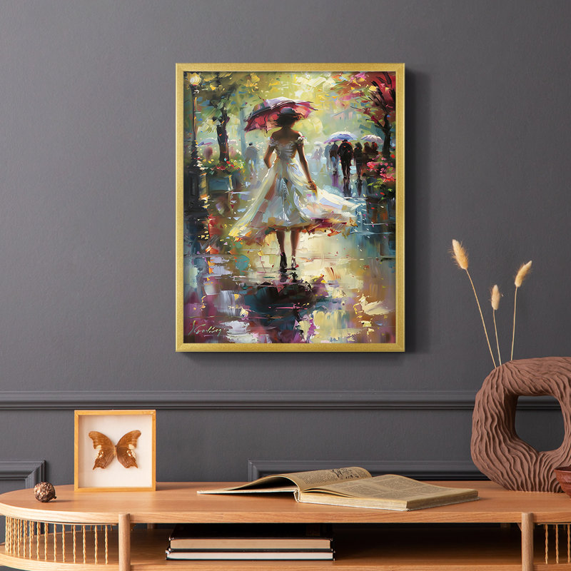"WOMEN Series DCCXCV III" par J Paul, Doré, H 21 po x l 17 po