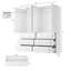 4-Door Sandrea With Mirror, Wardrobe Closet With 6 Drawers-301627845
