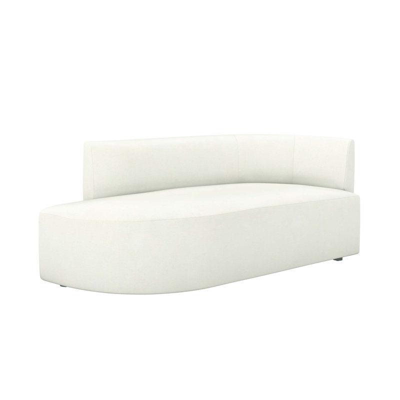 Martine Chaise Lounge, Shell Chenille, Left Hand Facing