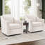 Fauteuil pivotant rembourré avec coussin de dossier large et large Bronnen-1590351809