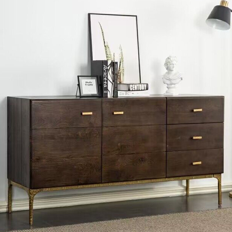 Solid wood simple bookcase locker