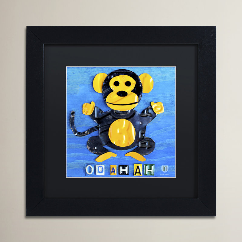 Art encadré Odessa, H 11 po x l 14 po x P 0,5 po, Noir mat
