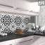 Autocollant de carrelage mural gris à motif rétro pour cuisine, salle de bain, foyer, escalier - 10 feuilles