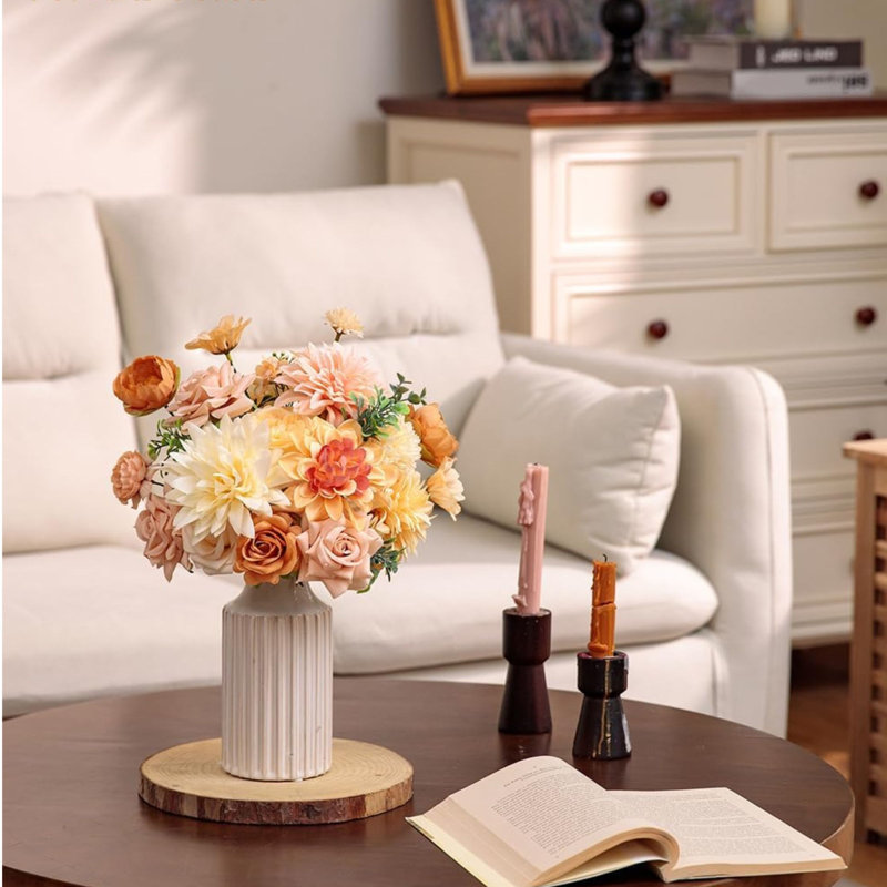 Ensemble de fleurs artificielles mélangées Blush Champagne
