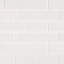 Carreau de mosaïque de plancher et de mur en porcelaine brillante 11 po x 12 po Silica White Subway