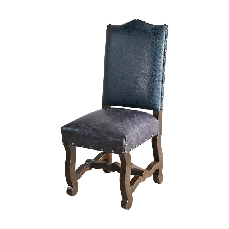 Cobalt Ranch Real Leather Dining Chair