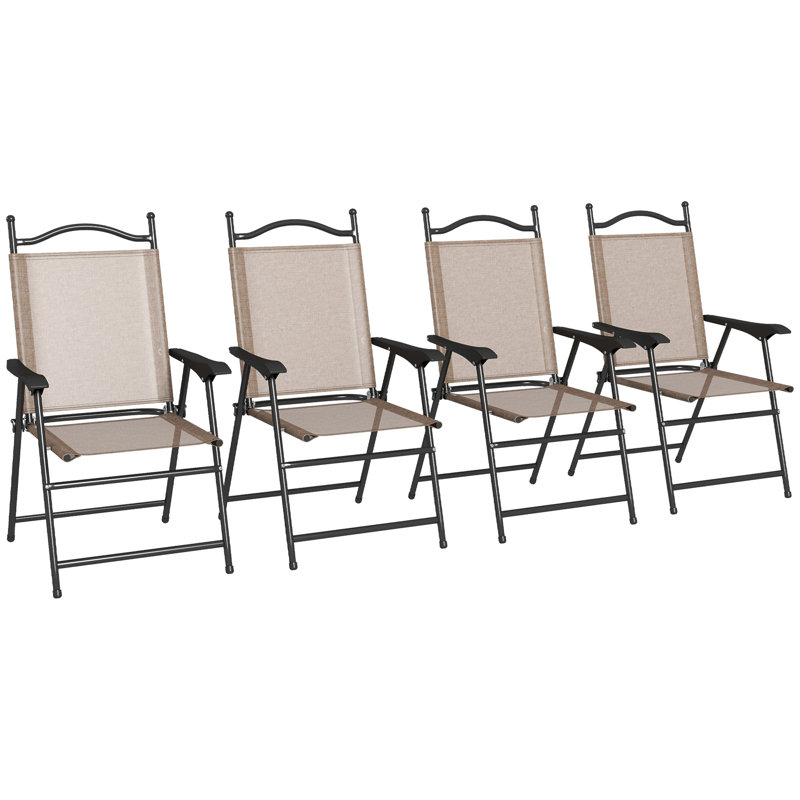 Chaises de patio pliantes Outsunny, Brun
