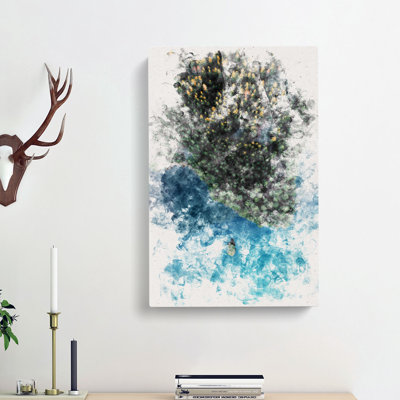 Forest By The Lake - Wrapped Canvas Painting
