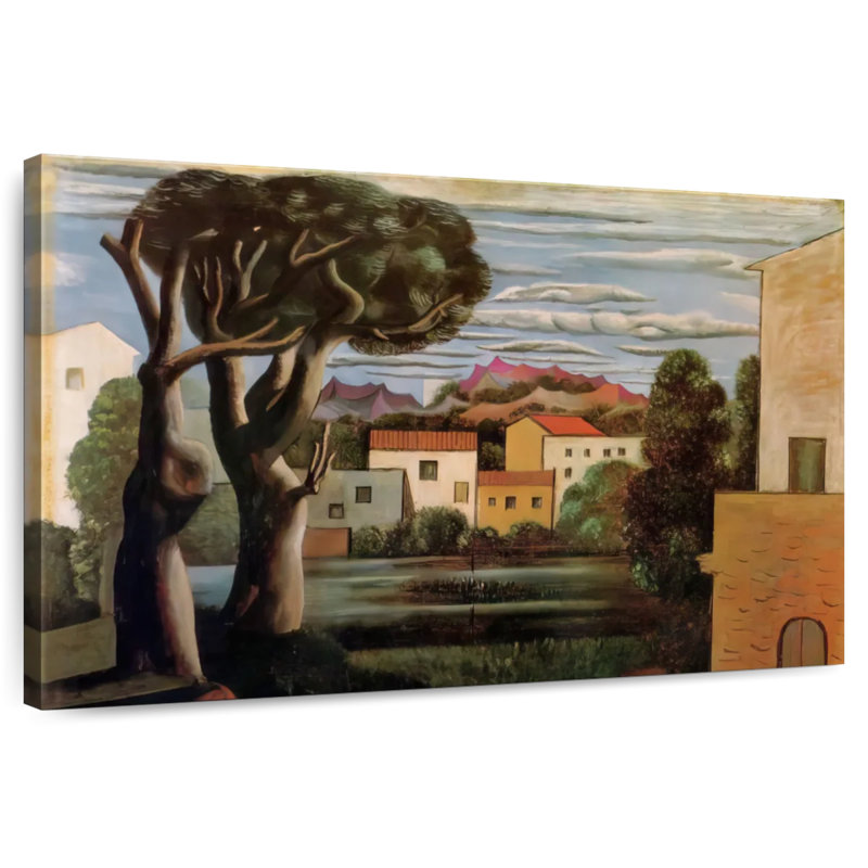 Paysage d'Alvord avec des arbres morts et vivants, H 34 po x l 51 po