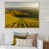 Toile avec cadre flottant brun