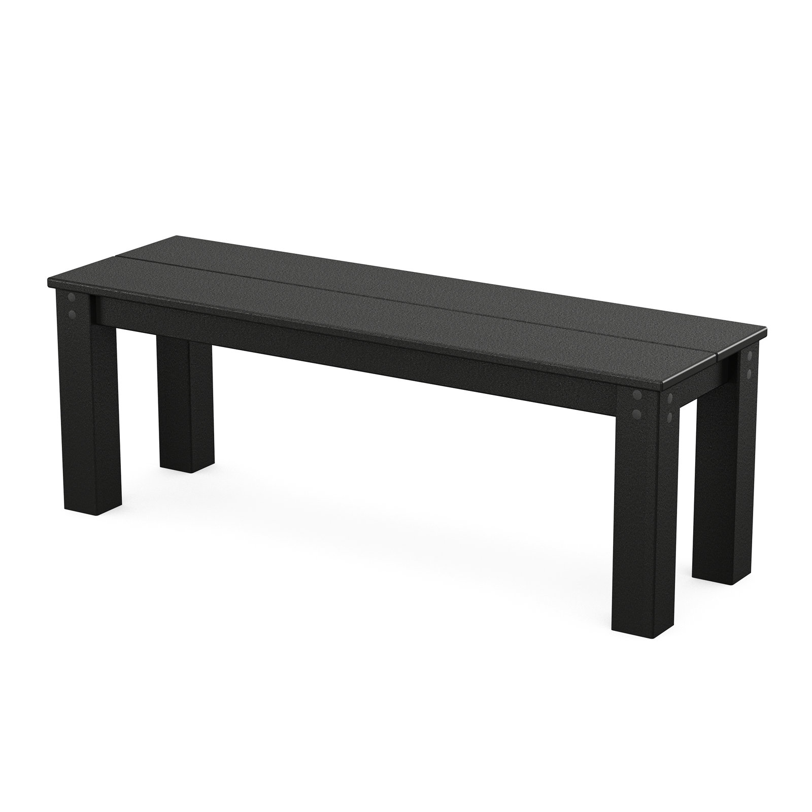 TREX Outdoors Parsons Outdoor Bench, Black, 17" H x 48" W