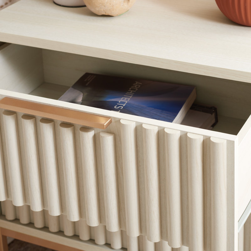 Burgess 22.1'' W Nightstand, Bleached White