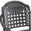 2 fauteuils de patio en fonte d'aluminium, finition noire, solide et résistante aux intempéries, chaise avec coussins confortables, 2 pièces, noir, structure protégée, coussins confortables, conception empilable