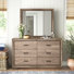 Commode double 6 tiroirs avec miroir Eleora