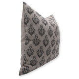 Block Print Throw Pillow Cover, 21 Thick Linen Vintage Cushion Cover