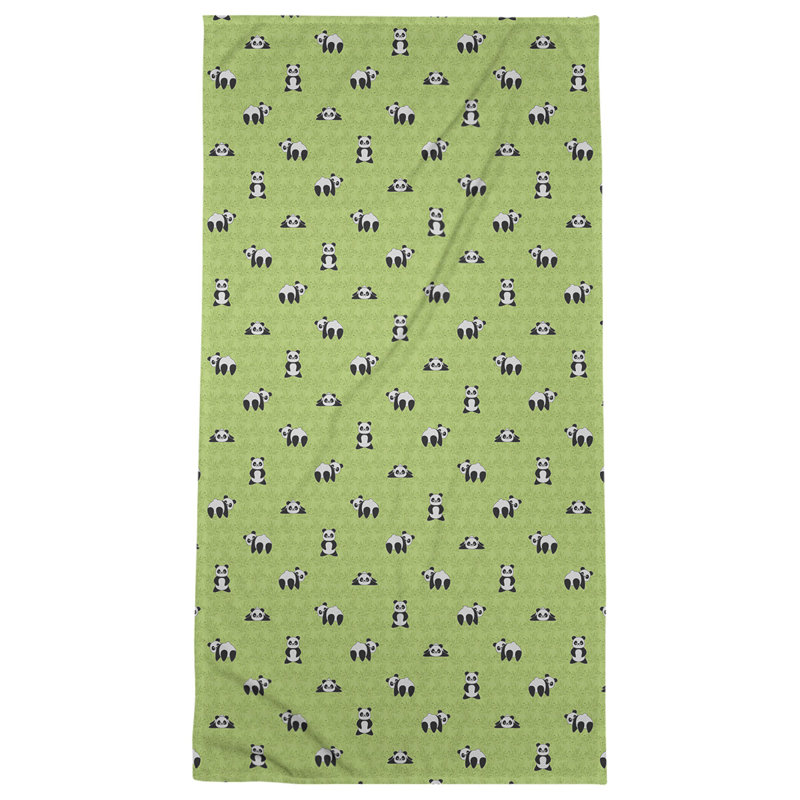 Serviette de bain katelyn elizabeth panda, Vert
