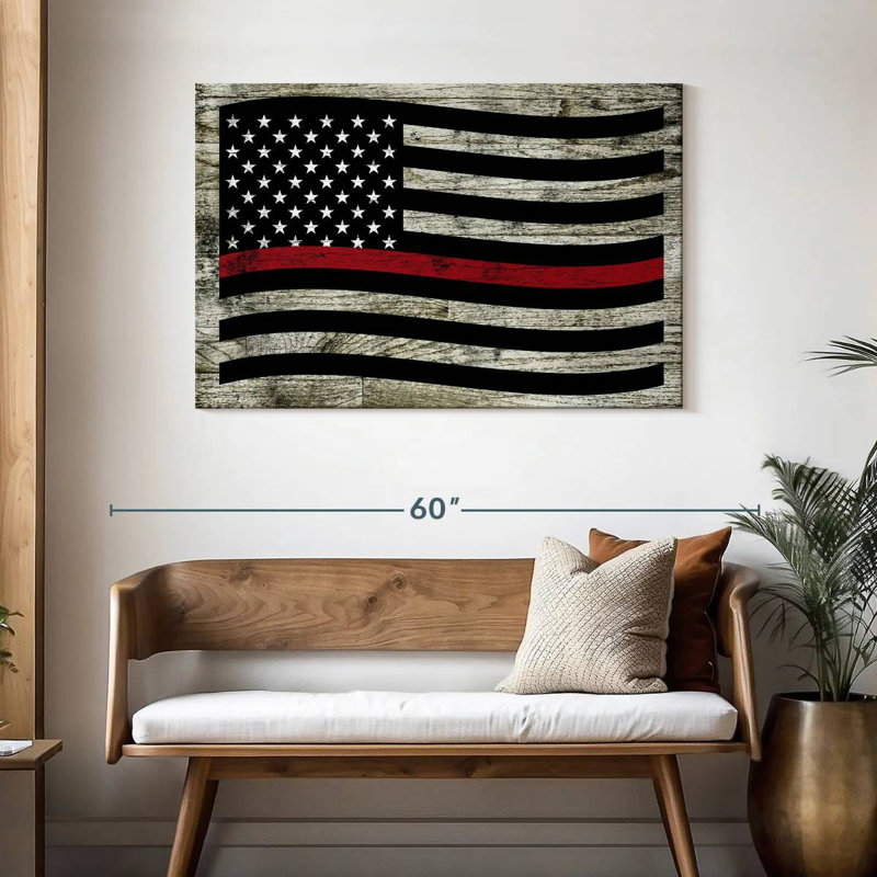 Lelar US Firefighter Flag, 30" H x 45" W