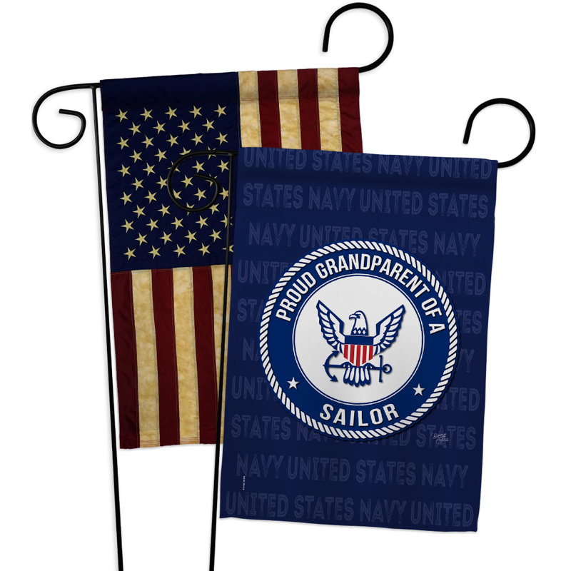 Drapeau de jardin en polyester 18 x 13 po Proud Grandparent
