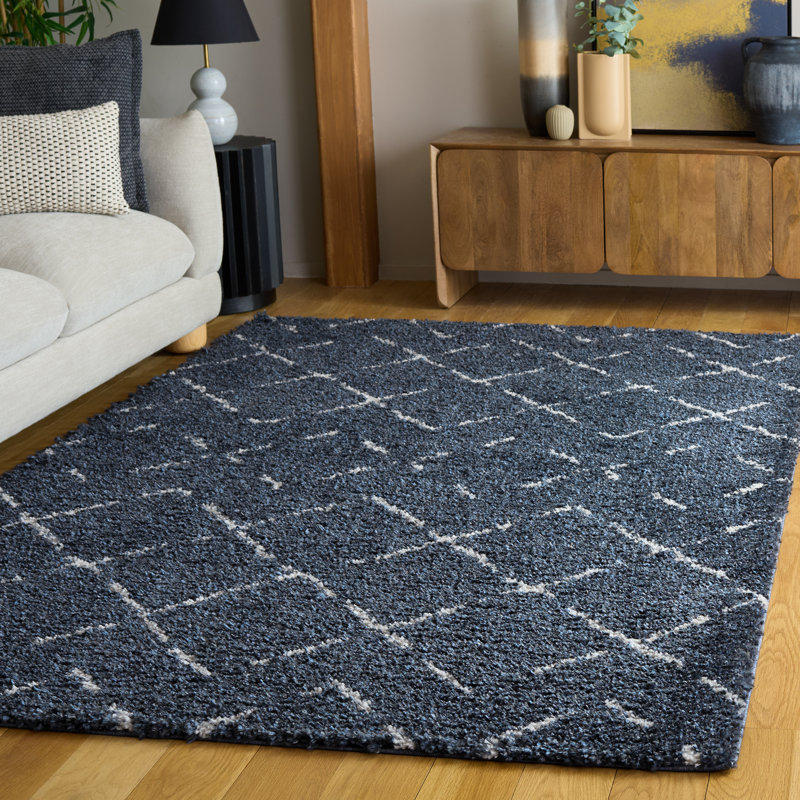 Arizona Shag Performance Abstract Indoor Rug, Rectangle 6'7" x 9'2"