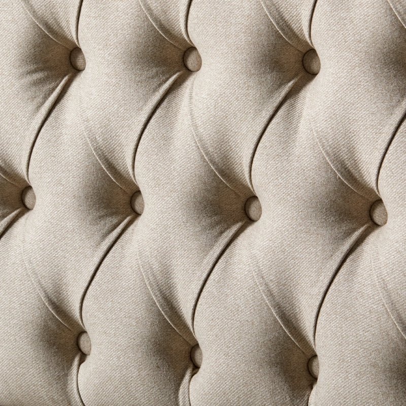 Lit plateforme tapissier Bilal, Très grand, Walnut