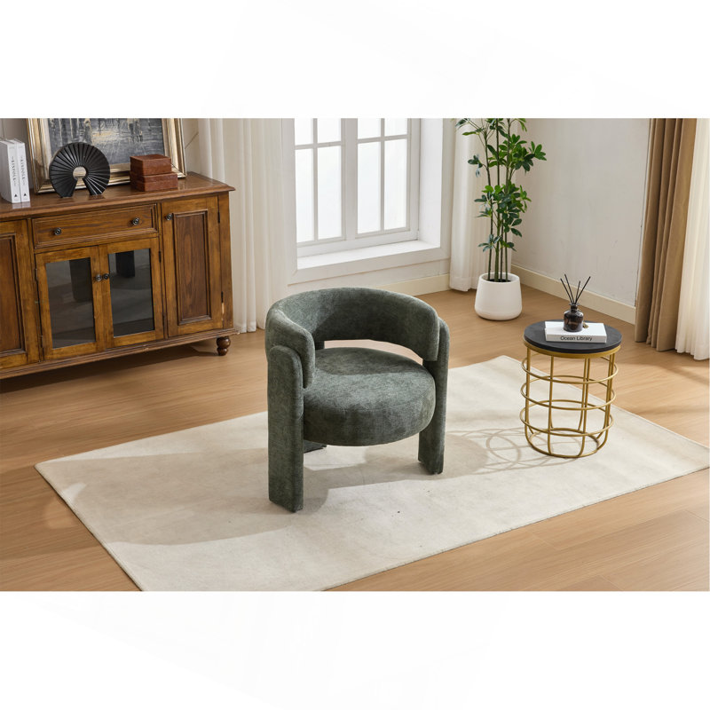 Fauteuil d'appoint moderne, fauteuil de salle à manger en tissu Boucle