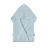 Melody 100% Cotton Waffle Gender Neutral Above Knee Bathrobe with Pockets and Hood
