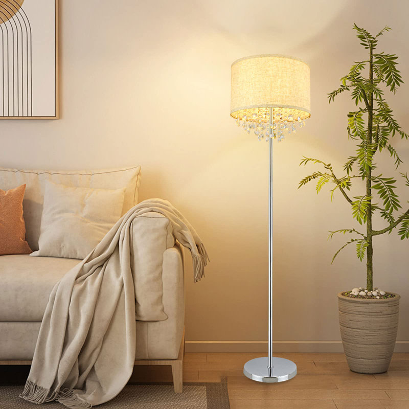 Lampe sur pied 54,29 po Ferretti, Chrome