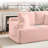 Boneless Modern Corduroy Loveseat Sofa, Compression Cloud Couch with 2 Pillows & 2 Cup Holders, No Assembly Couch in a Box for Small Space-1023267783-1019291159