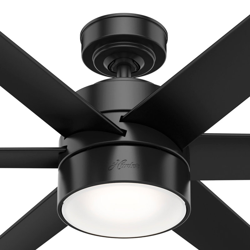 Solaria 72" Matte Black Outdoor Ceiling Fan with LED Light