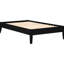 Lit plateforme simple Universal noir, profil bas, design élégant, base solide, sans sommier, décoration de chambre à coucher, construction en pin et contreplaqué-1797483757