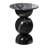 19" Modern Natural Marble Handmade Stacked Round Pedestal End Table