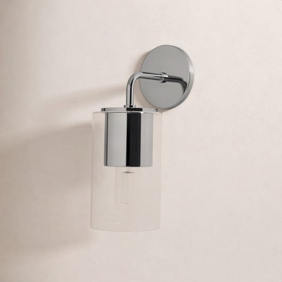 Kassia Single Light Glass Dimmable Armed Sconce