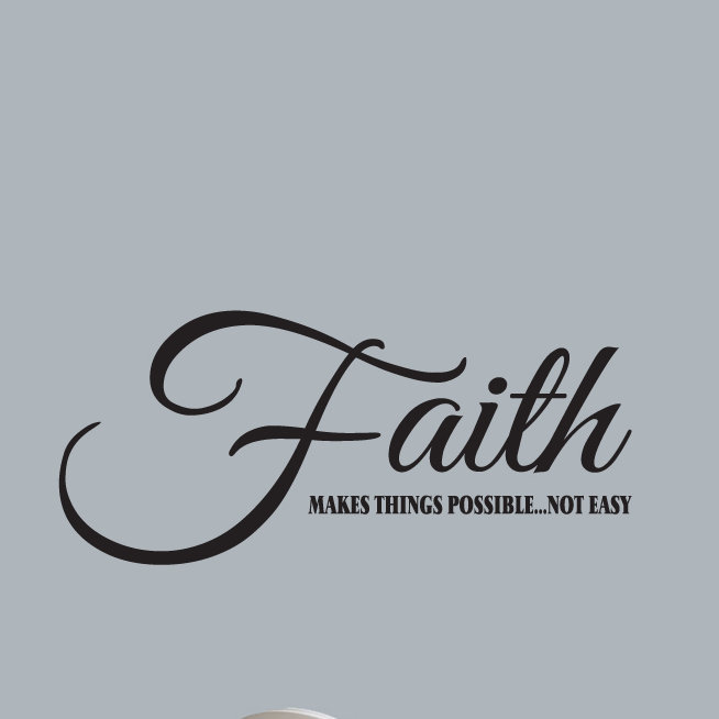 Adhésif décoratif «Faith Makes Things possible», Noir
