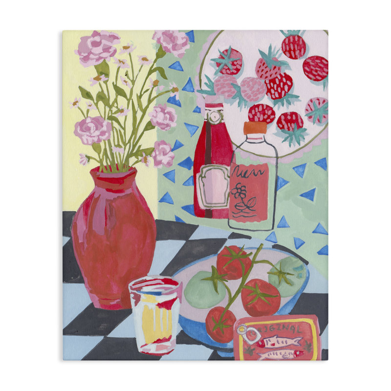 «Kitchen Sauces Still Life» par Melissa Wang, H 20 po x l 16 po