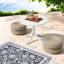 Tables de patio durables, rond moderne en polypropylène de 36 pouces pour la salle à manger