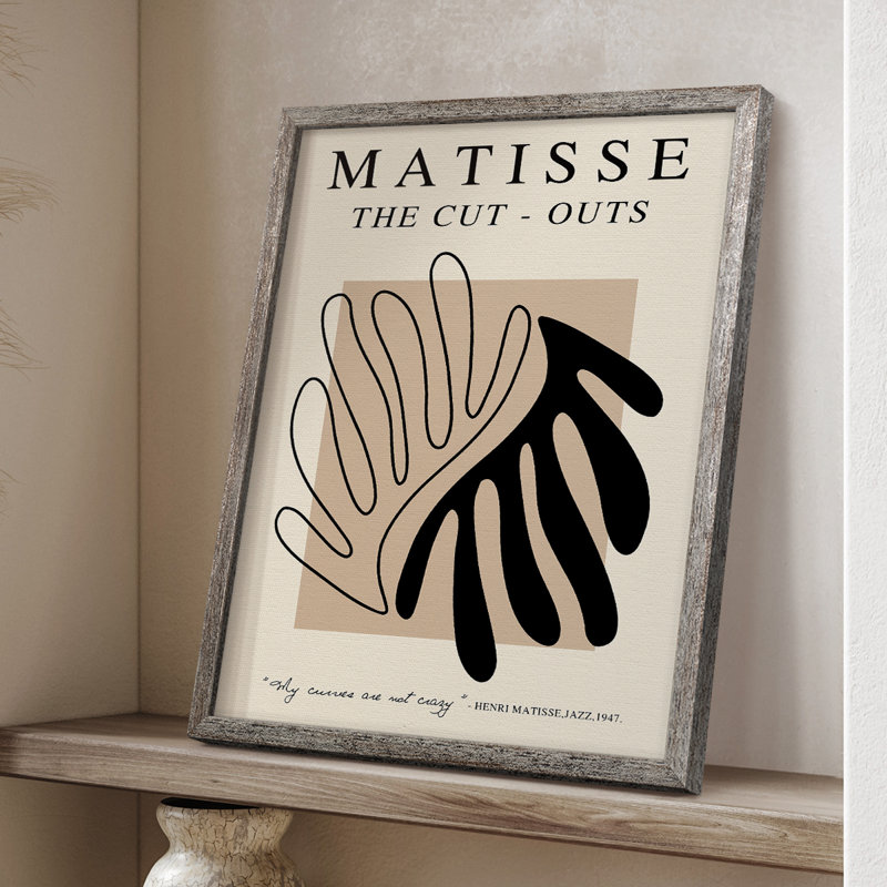 Matisse XCIX, reproduction d'art encadrée - bois massif, H 30 po x l 24 po