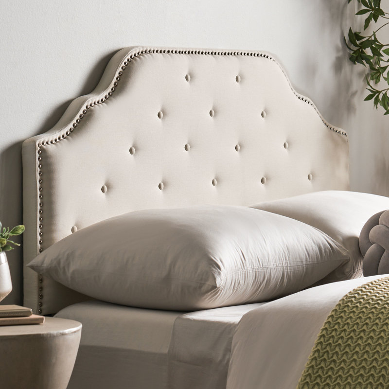 Grande et grande tête de lit, tissu de couleur, bouton avec ornement en point de diamant à tête froide, têtes de clou élégantes pour la chambre à coucher,