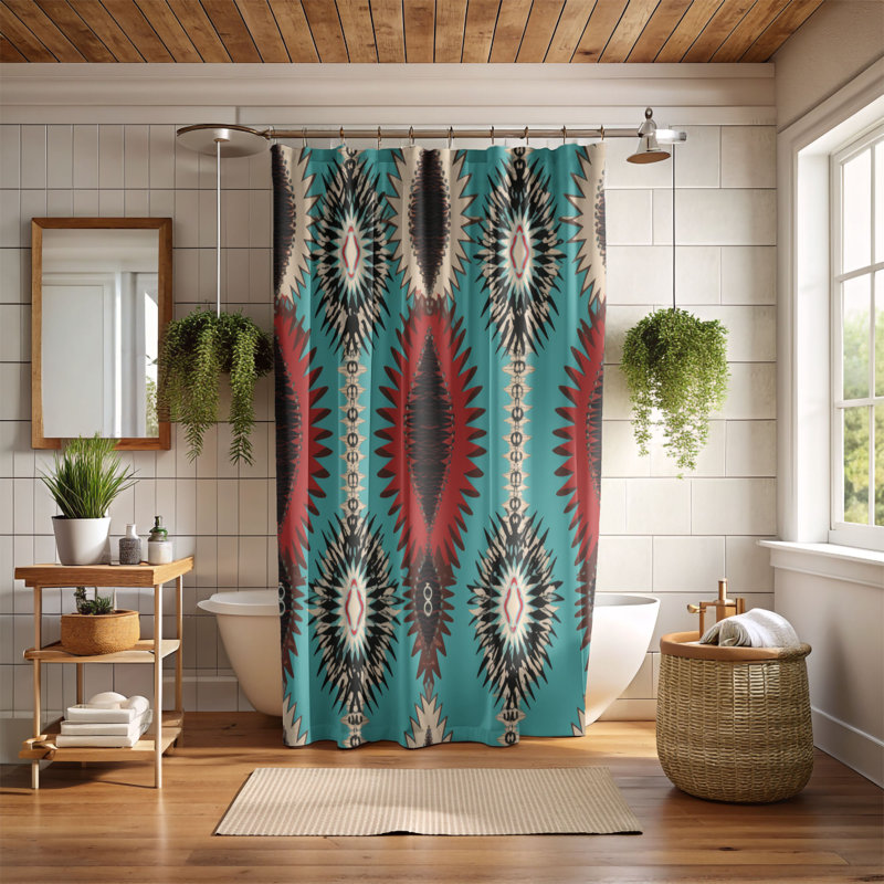 Rideau de douche Boho Fusion - Premium, H 74 po x l 71 po